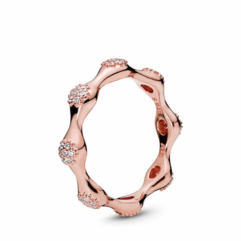 Pandora Rose™ Modern Lovepods™ Stackable Ring - Pandora Rose/Cubic Zirconia - Canada | DH1534BS